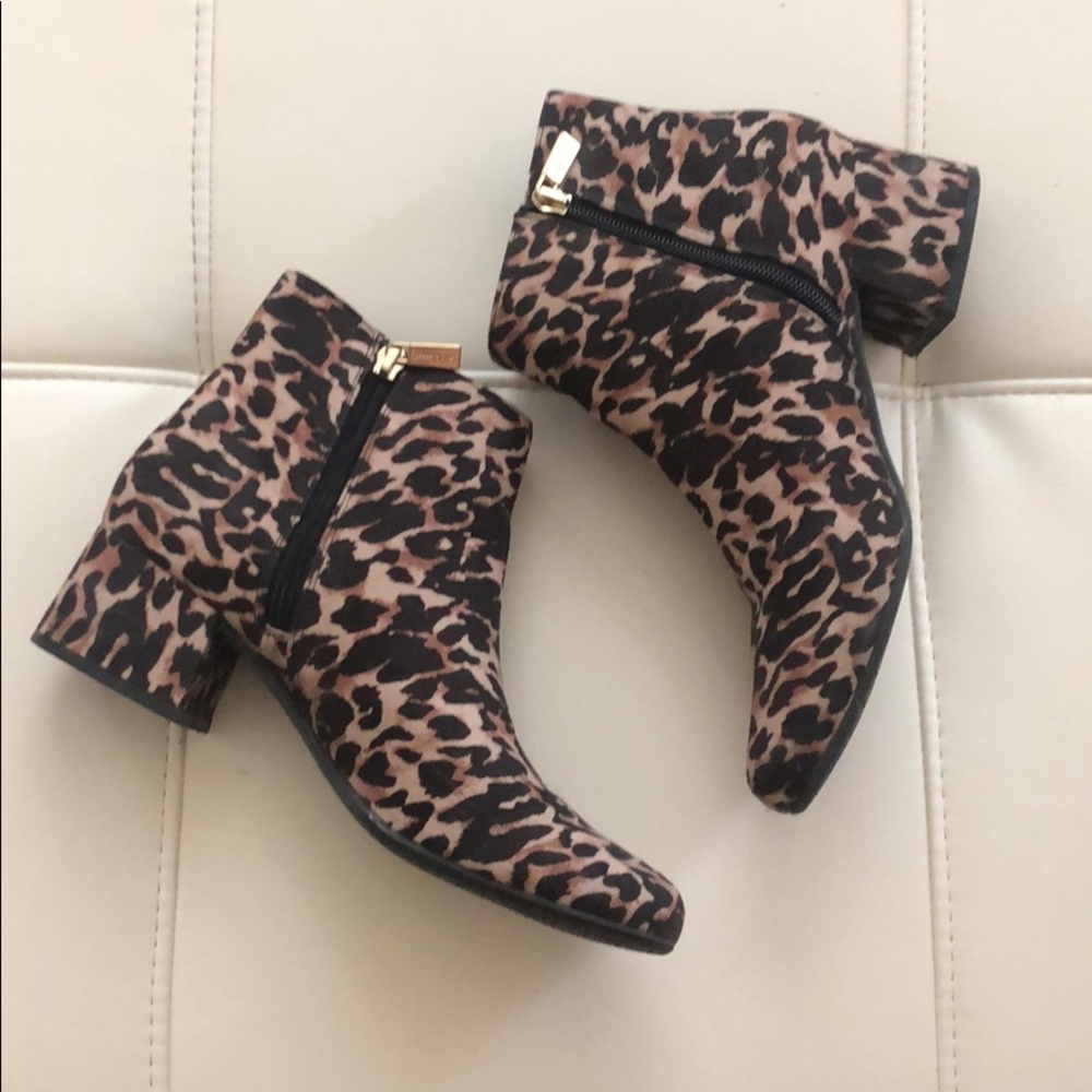 Kenneth Cole Reaction Leopard Print Ankle Boots